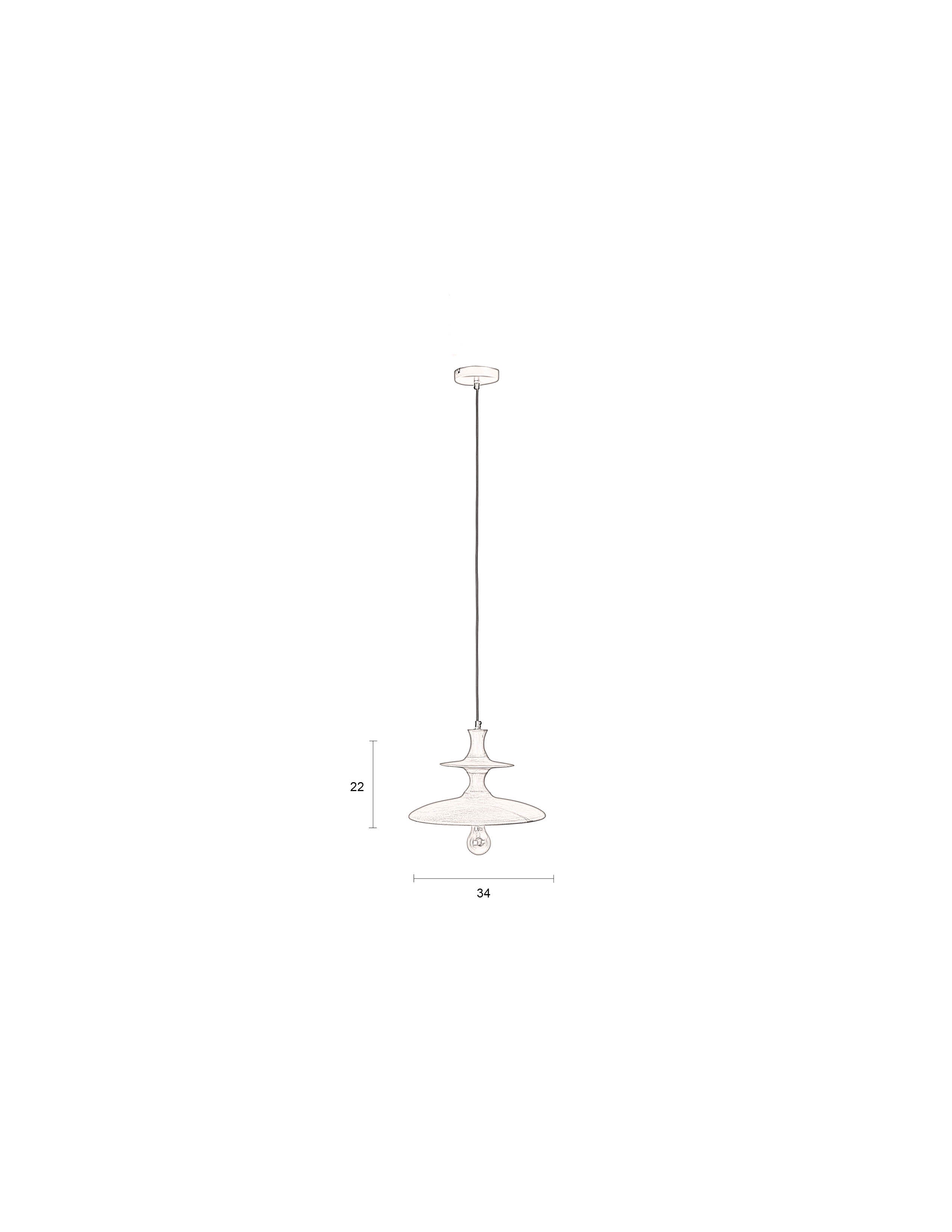 Dutchbone Cath Brown Mango Wood Tiered Pendant Light Small